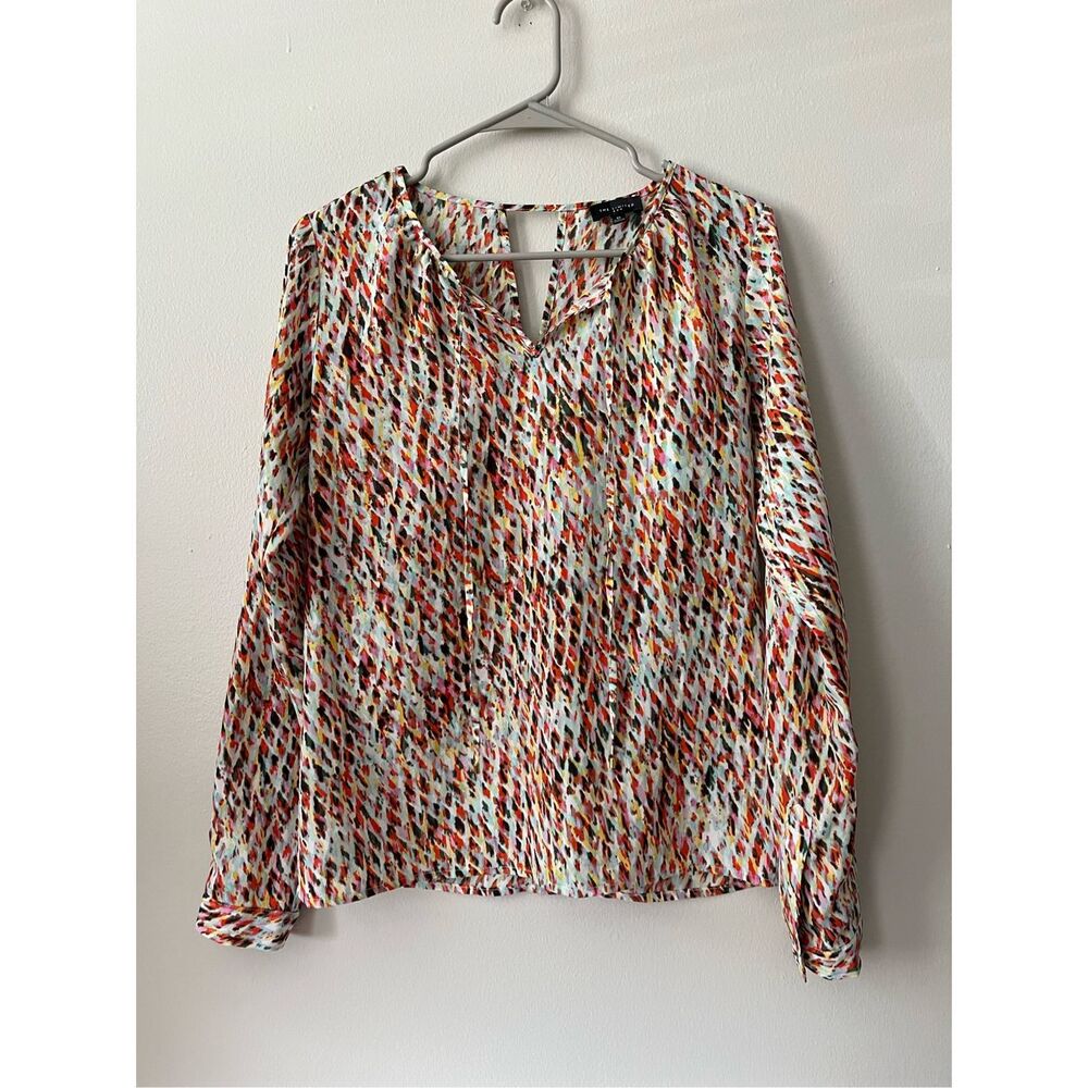 The Limited XS Multicolored Lightweight Blouse Long Sleeve Professional Spring